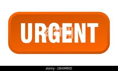 urgent button. urgent square 3d push button Stock Vector