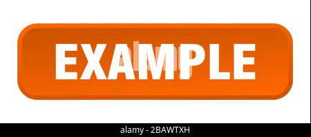 example button. example square 3d push button Stock Vector