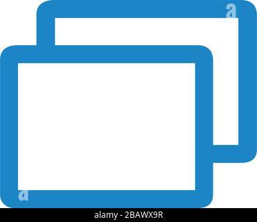 New tab on browser or copy icon. Set web button in flat style. Vector ...