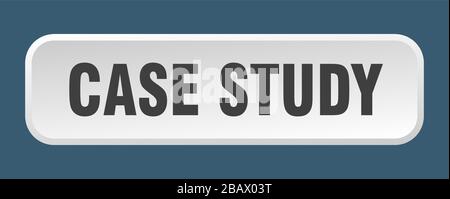 case study button. case study square 3d push button Stock Vector