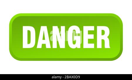 danger button. danger square 3d push button Stock Vector Image & Art ...