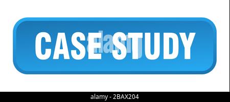 case study button. case study square 3d push button Stock Vector