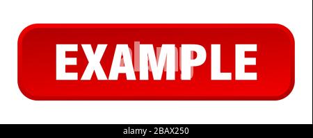 example button. example square 3d push button Stock Vector