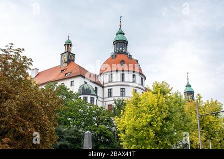 View on Neuburg Castle in Neuburg/Danube in Fall, Germany Stock Photo