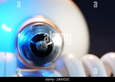 Old lightbulbs in the studio on black background photographed with flash light Stock Photo