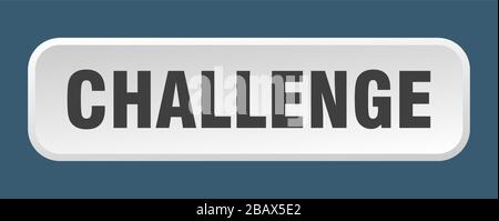 challenge button. challenge square 3d push button Stock Vector