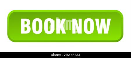 book now button. book now square 3d push button Stock Vector