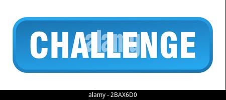 challenge button. challenge square 3d push button Stock Vector