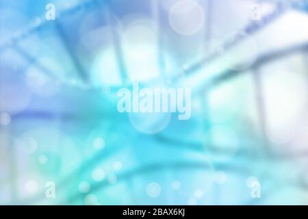 Blue DNA spirales abstract blurred background Stock Photo