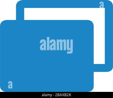 New tab on browser or copy icon. Set web button in flat style. Vector ...