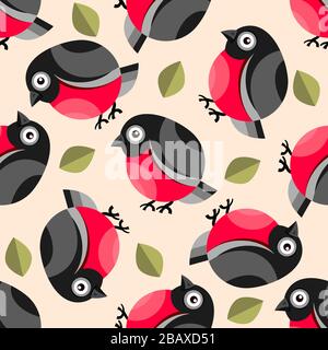 Ornament Vector. Floral And Bird Pattern. Seamless. Pattern Textiles, Fashion Print, Seamless Beautiful Birds Stock Vector