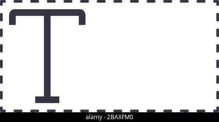 Edit text frame icon vector. Flat vector edit text icon for mobile concept and web apps design. Stock Vector illustration isolated on white background Stock Vector
