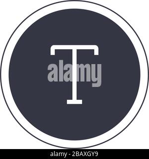 Add font or text icon in the circle. Text sign for mobile concept and web design. Text font. Stock Vector illustration isolated Stock Vector