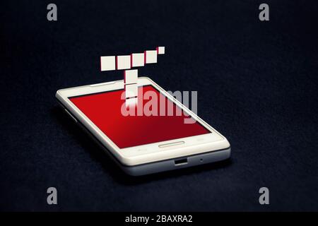 Illustrative Editorial image of a smartphone with the Tynker App logo Stock Photo