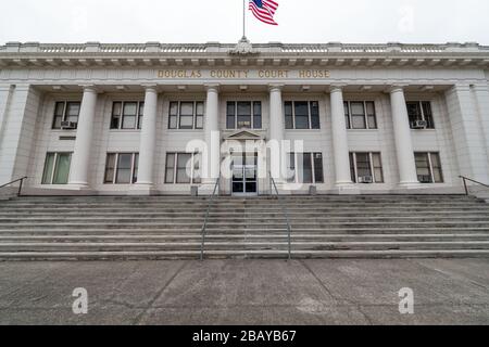 Roseburg, Oregon, USA - November 10, 2018: The Douglas County Courthouse Stock Photo