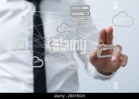 A Internet broadband and data streaming entertainment Stock Photo