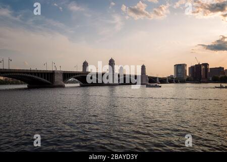 A Warm Summer Day in Boston City Stock Photo