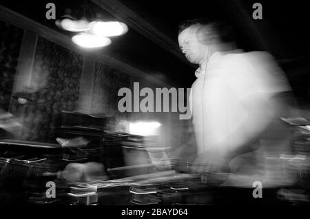 Adrian Young of No Doubt working with Street Drum Corps at Lethal Dose Recordings in Los Angeles working on their 2nd CD 'We Are Machines' Stock Photo