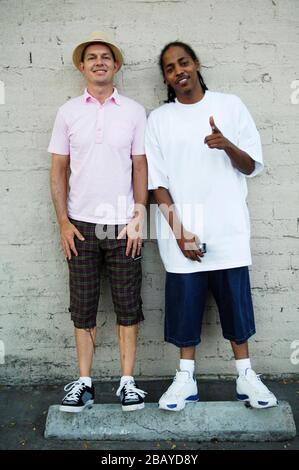 Adrian Young of No Doubt, Sporty-O portraits at Lethal Dose Recordings in Los Angeles working on their 2nd CD 'We Are Machines' Stock Photo