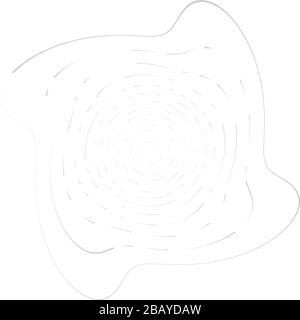 Monochrome volute, vortex shapes. Twisted helix elements. Rotation, spin and twist concept design Stock Vector