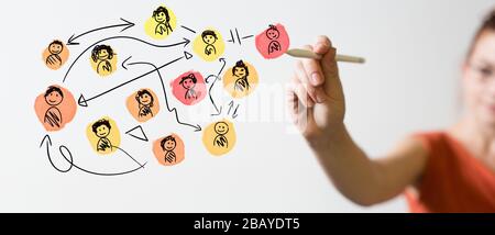 A internet net and data digital concept Stock Photo