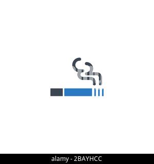 Cigarette related vector glyph icon. Stock Vector