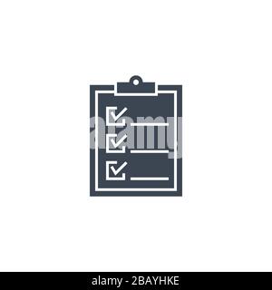 Clipboard related vector glyph icon. Stock Vector