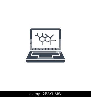 Computer Diagnostic related vector glyph icon. Stock Vector
