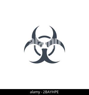 Biological Hazard related vector glyph icon. Stock Vector