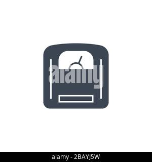 Scales related vector glyph icon. Stock Vector