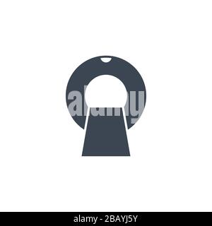 MRI related vector glyph icon. Stock Vector