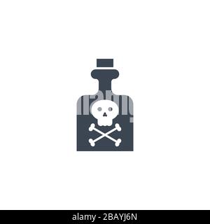 Poison related vector glyph icon. Stock Vector