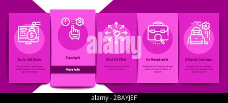 Pentesting Software Onboarding Elements Icons Set Vector Stock Vector