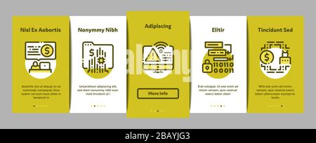 Pentesting Software Onboarding Elements Icons Set Vector Stock Vector