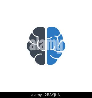 Brain related vector glyph icon. Stock Vector
