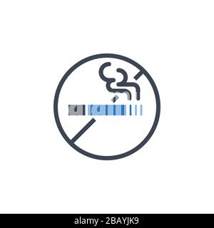 No Smoking related vector glyph icon. Stock Vector