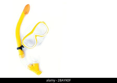 Download Close Up Of A Diving Mask On Yellow Plain Background Stock Photo Alamy PSD Mockup Templates