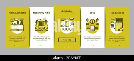 Bim Building Information Modeling Onboarding Elements Icons Set Vector Stock Vector