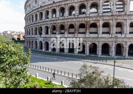 Rome Italy 29 Mar 2020. The Colosseum closed and the