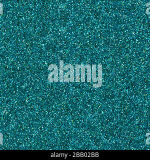 Elegant green, turquoise holographic glitter, sparkle confetti texture. Christmas abstract background, seamless pattern. Stock Photo