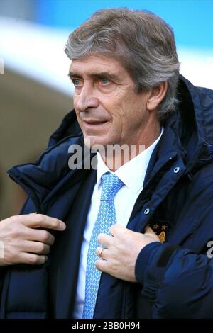 Manuel Pellegrini, manager of Manchester City during the UEFA Champions ...