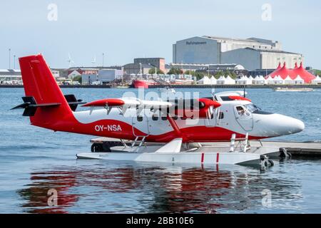 De Havilland Canada DHC-6-300 Twin Otter seaplane on the water in Copenhagen, Demark, Europe Stock Photo