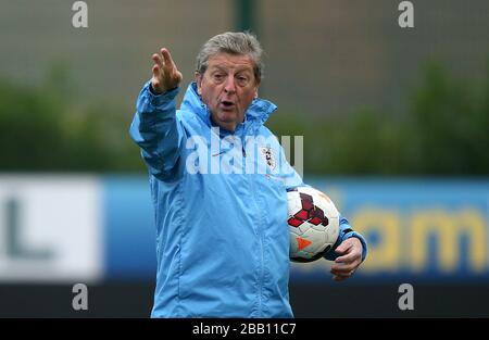 England manager Roy Hodgson during training Stock Photo