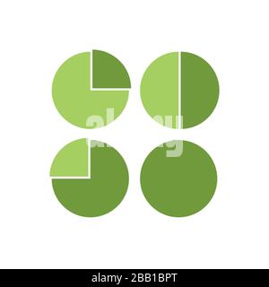 Pie Chart Icon in trendy flat style isolated on white background. Graph symbol for your web site design, logo, app, UI. Vector illustration, EPS10. Stock Vector