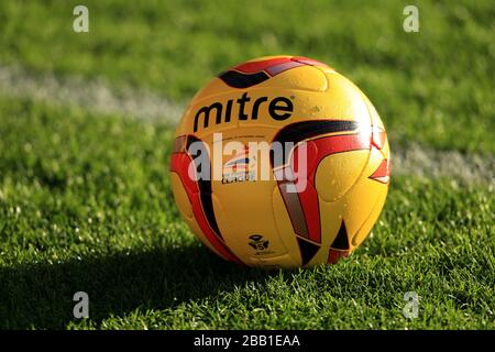 2012/13 Play-Off Final Mitre Delta V12 Match-Used Ball - Watford Gold