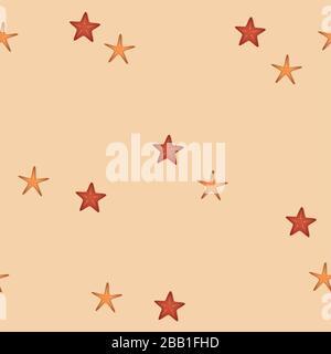 seamless pattern summer holidays design with starfish vector illustration EPS10 Stock Vector