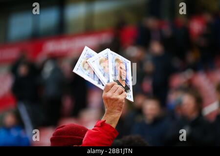 A general view of Stoke City match day programmes on sale during the Sky Bet Championship match at the bet365 Stadium Stock Photo