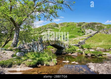 Slater's Bridge Little Langdale Lake District Stock Photo