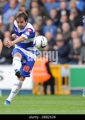 Queens Park Rangers' Niko Kranjcar hits the post with this effort Stock Photo