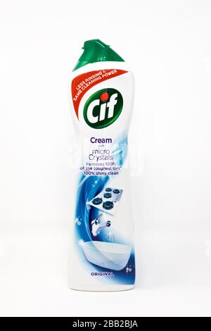 In Europe, this kitchen cream cleaner was Jif, but is now Cif. In  Australia, it retains its original name - JIF Stock Photo - Alamy
